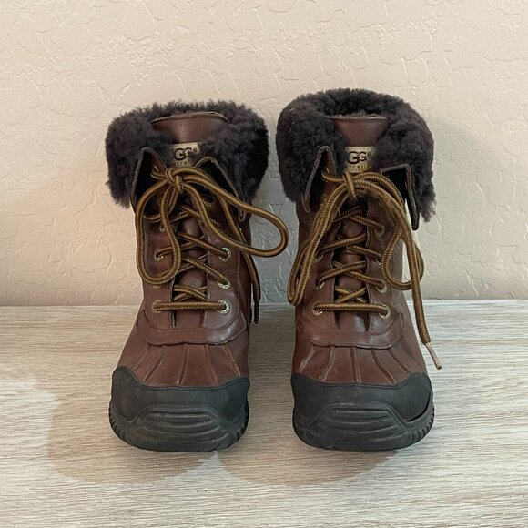 Ugg Adirondack Boot 6 Brown Leather Lace Up Warm Boots SN 5446 Waterproof - Picture 2 of 14
